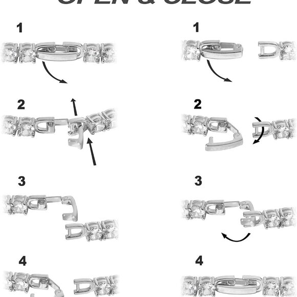 14K Gold Plated 3mm Cubic Zirconia Classic Tennis Bracelet | Gold Bracelets for - Picture 5 of 7